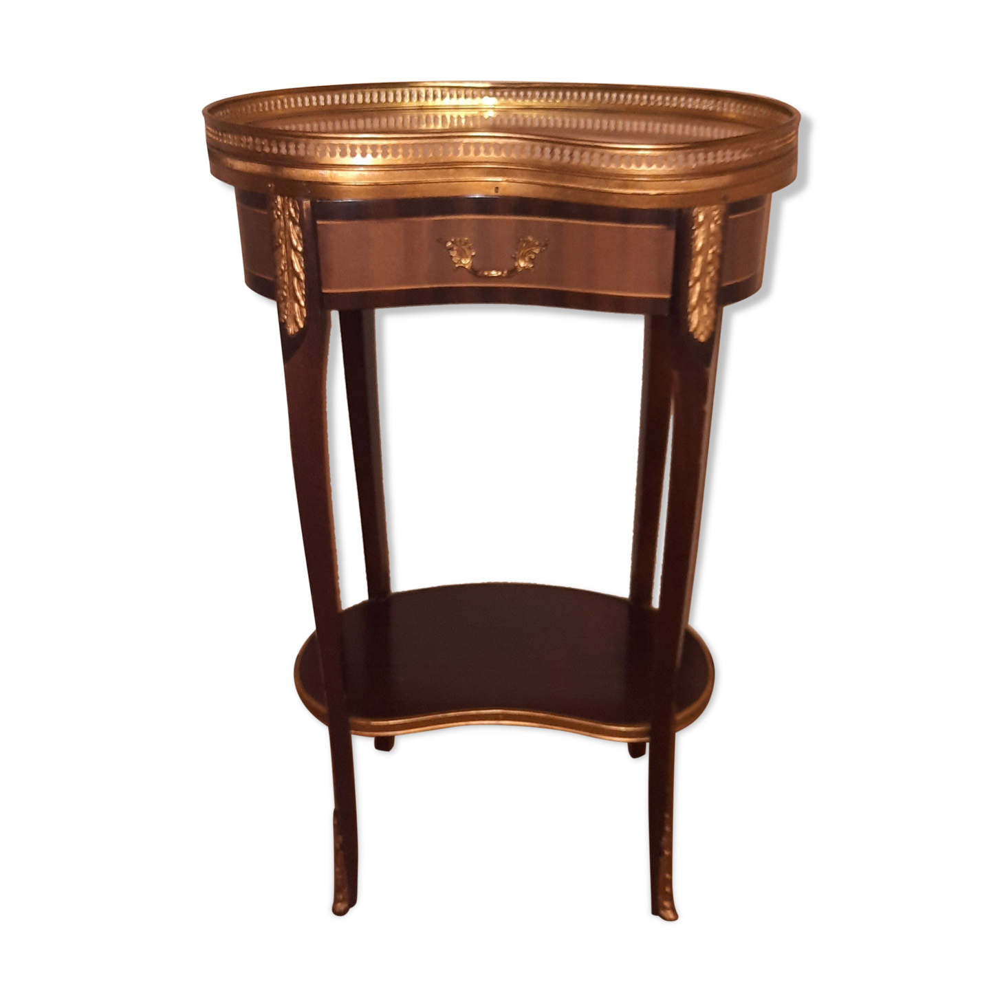 Salon table rognon marquetry