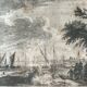 Antique engraving painting XVIIIth Franz Edmund Weirotter 1763