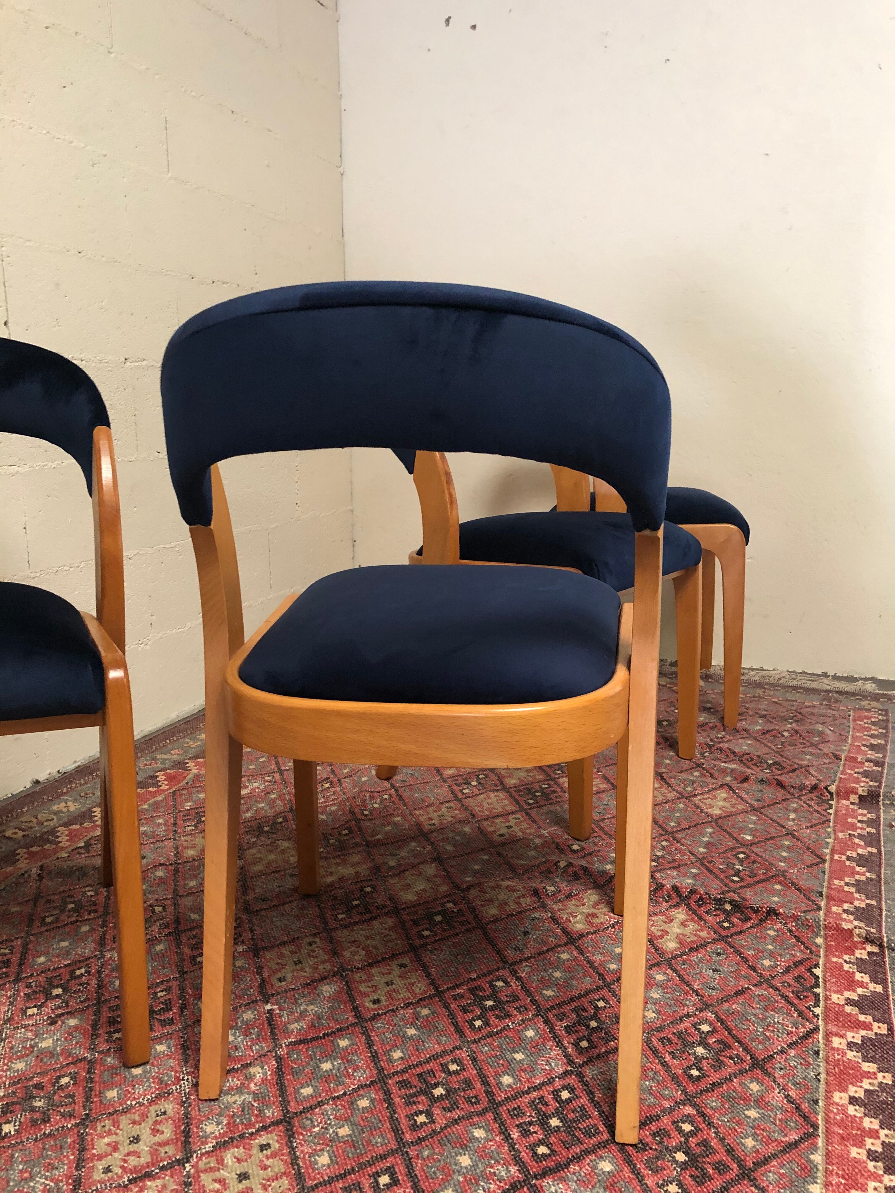Set of 4 chairs Baumann model "gondola"