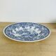 6 assiettes plates terre de fer bleues vintage