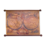 Former world map pattern on leather