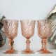 Set de 6 verres a vin rose