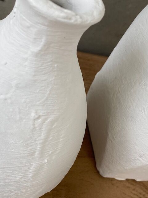 Set of 3 bleached vases