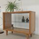 Small two-sided display cabinet wood and glass Frantisek Jirak 1960