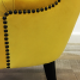 Pair of antiques restored  chairs in yellow  fabric