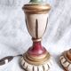 Paire de pieds de lampe en bois laqué