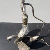 Lampe cygne bronze argenté années 70