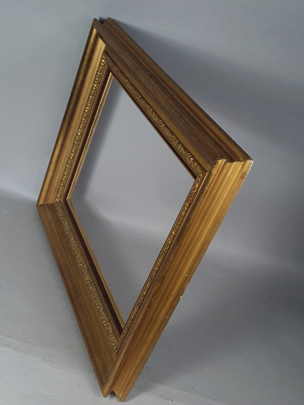Frame hollow edges wood gilded stucco gold leaf foliage 41x33 or 45x37 cm SB187