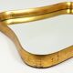 Golden wooden mirror in the style of Gio Ponti by Max Welz, Vienna, Austria, 1940s.