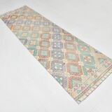 3x9 Soft Pastel Kilim Runner Rug, 81x286Cm