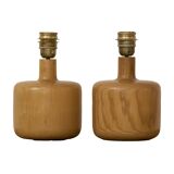 Pair of solid wood lamps by Charlotte Perriand / Les Arcs Circa 1968
