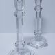 pair of hexagonal crystal candle holders