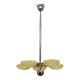 Exceptional Art Deco Functionalist Nickel-Plated Chandelier, 1930s