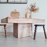 Travertine coffee table