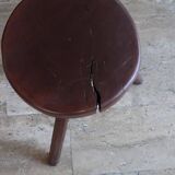 Tabouret tripode en bois, années 50