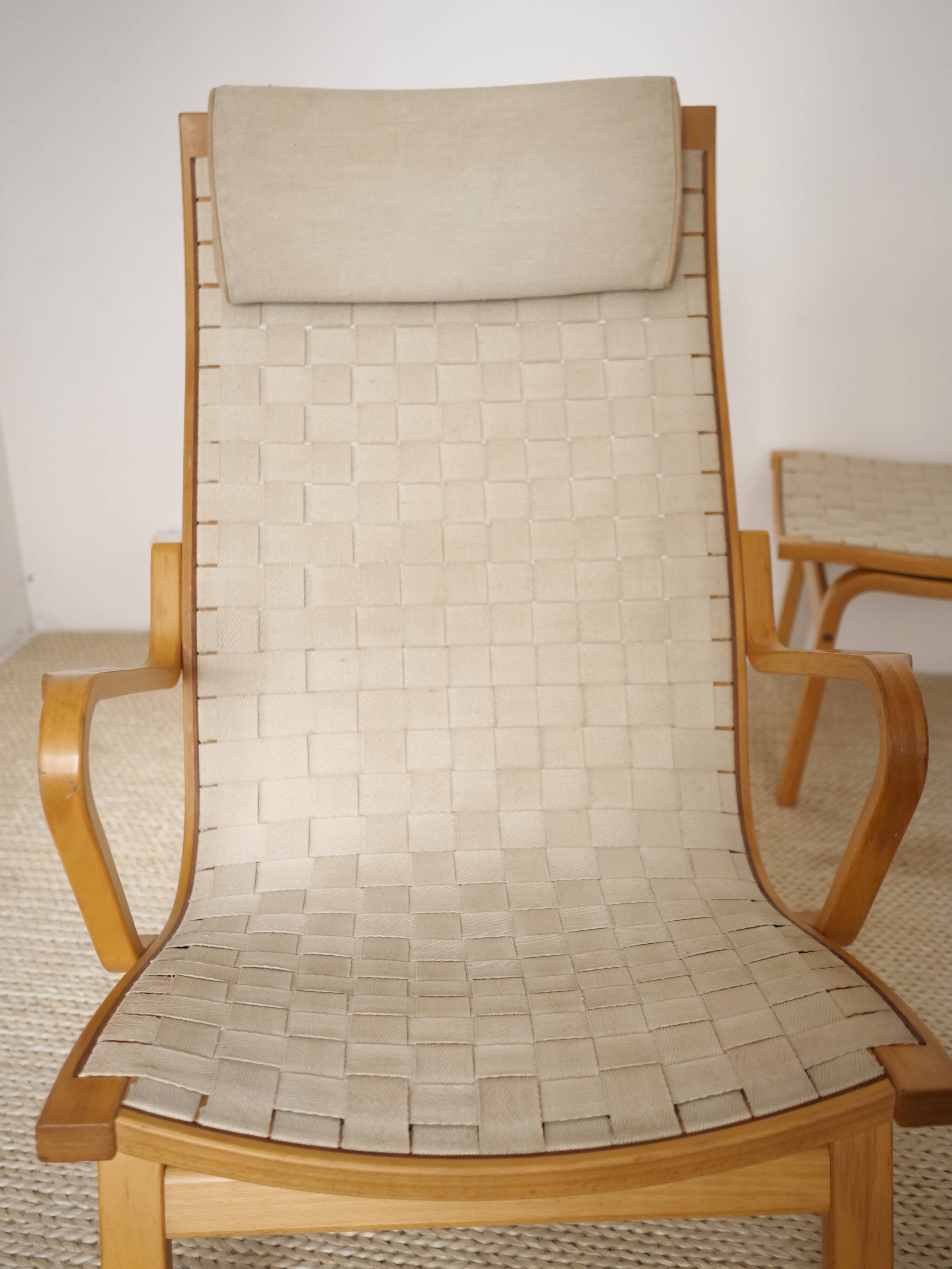 Fauteul Scandinave Finn Ostergaard avec ottoman