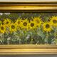 Old painting, still life with sunflowers, signed, XX century