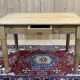 19th century English fir farmhouse table with one drawer