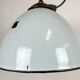 Industrial grey enamel factory lamp with cast iron top, 1960s