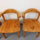 Set of 4 armchairs in pine from the 60s and 70s