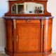 Rare antique buffet with marble, bronze, and marquetry in the Louis XVI style.