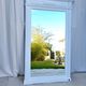Old matt white mirror