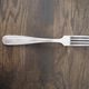 Set of 6 forks and 6 spoons in silver metal with punches