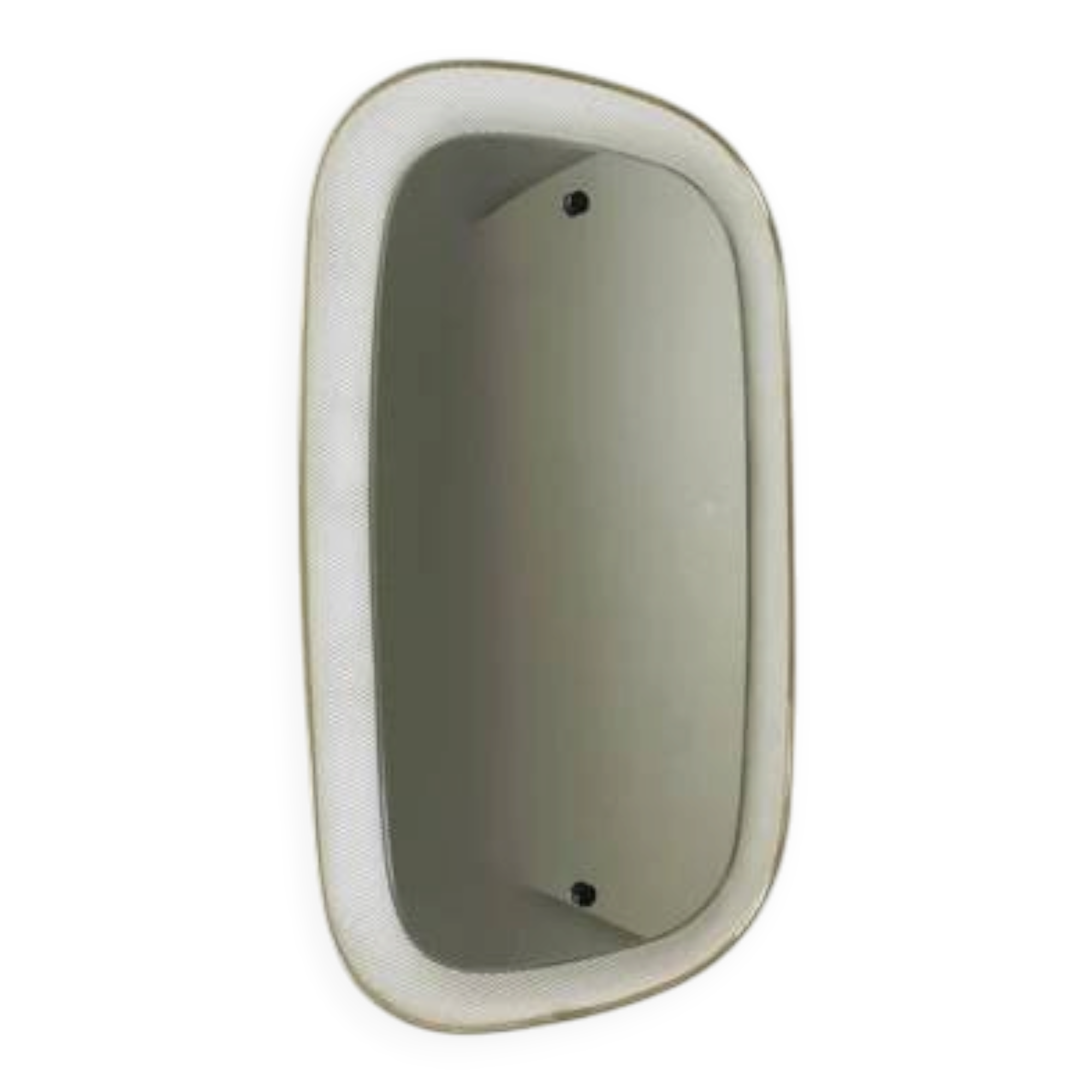 Vereinigte Werkstätten Mid-Century Wall Mirror, Rigitulle Metal & Brass