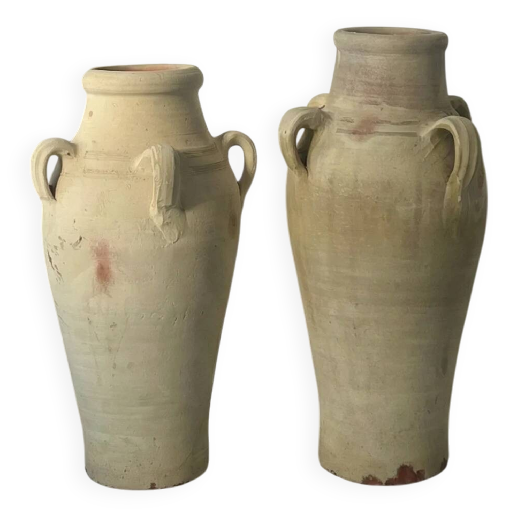 Pair of vintage terracotta amphorae