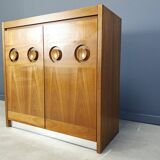 Meuble bar brutaliste vintage des années 1970