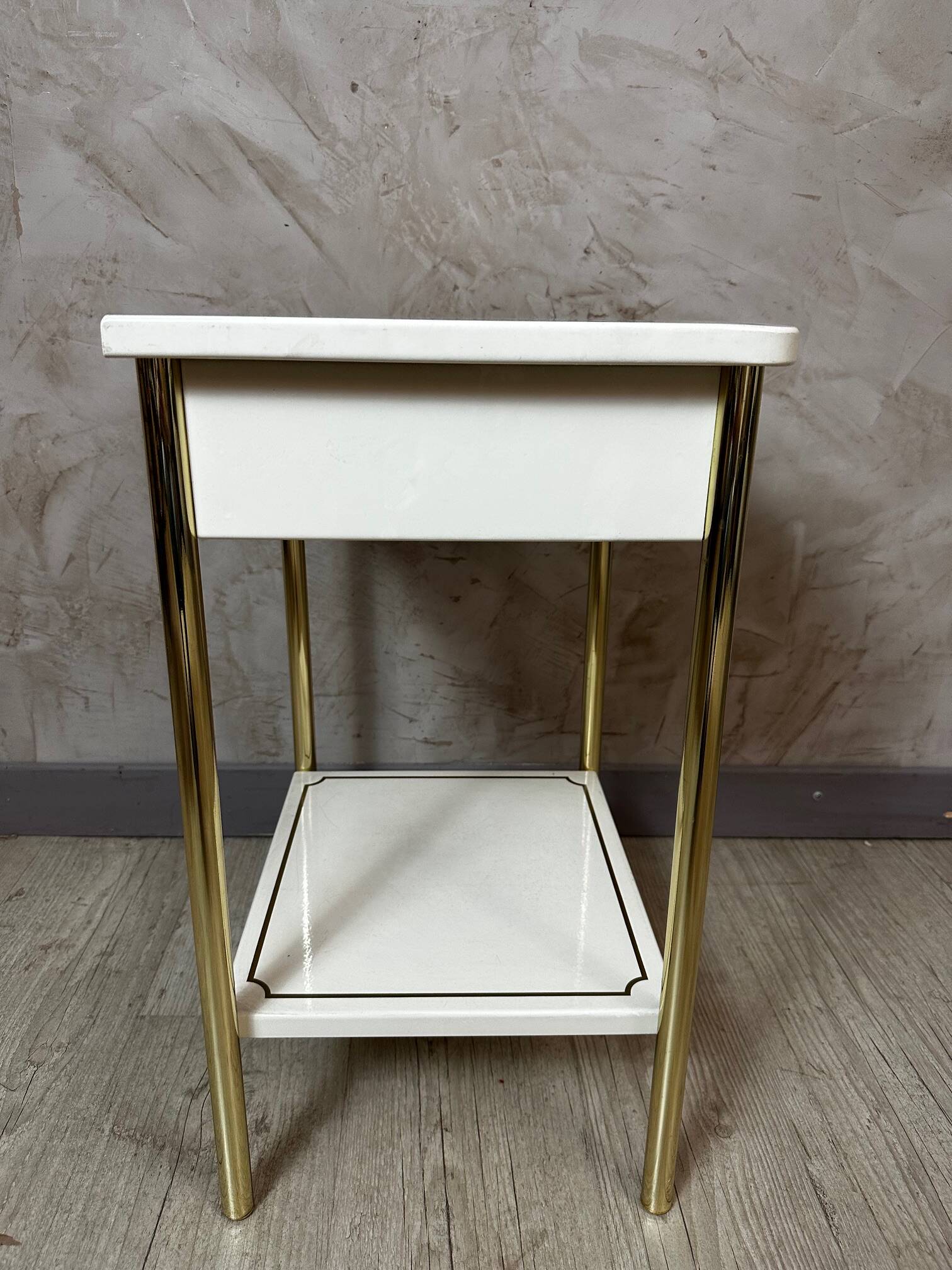 Metal bedside table