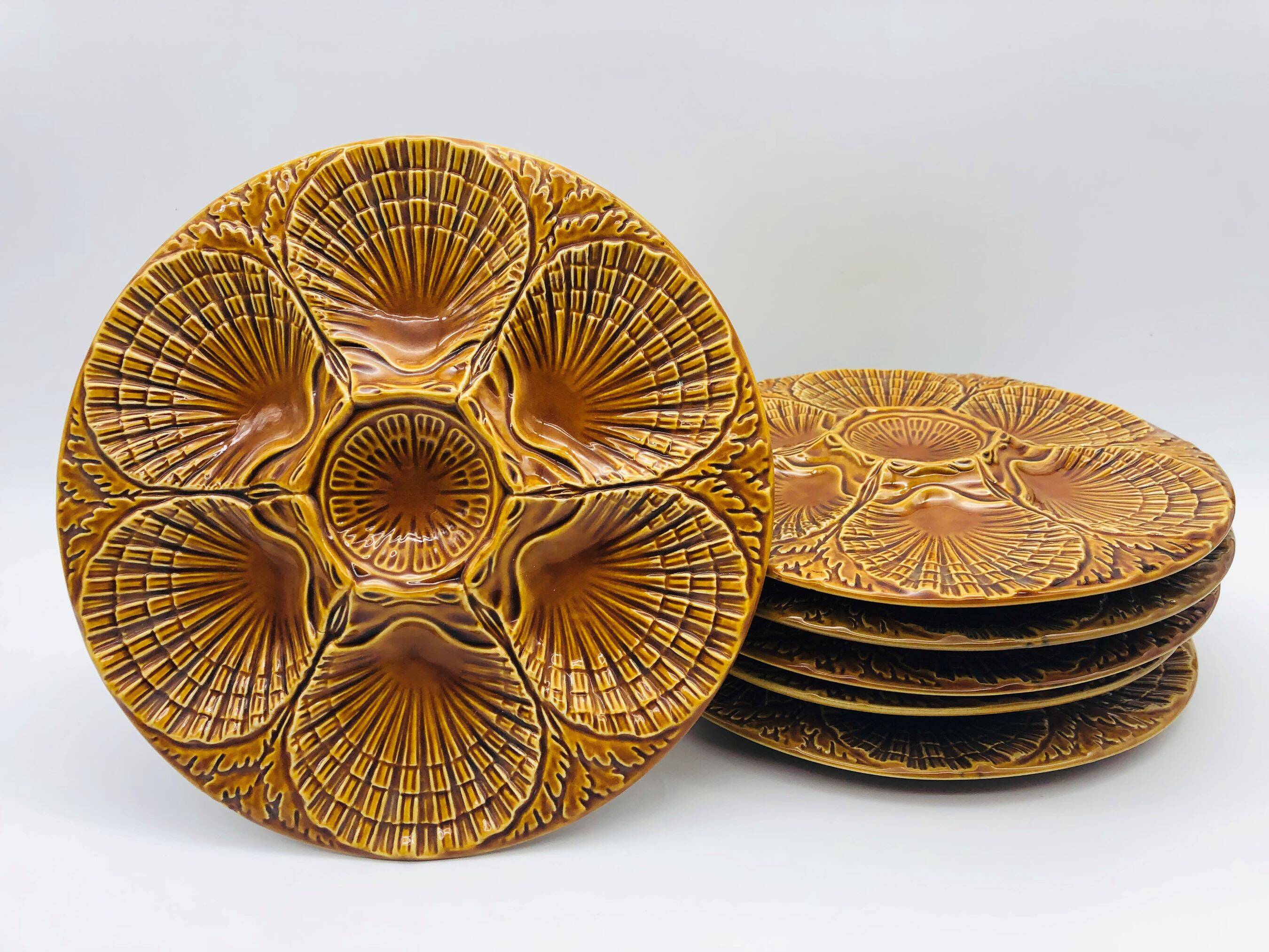 6 assiettes à coquillage, Secla Portugal