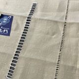 Nappe neuve lin brodé HS avec 8 serviettes