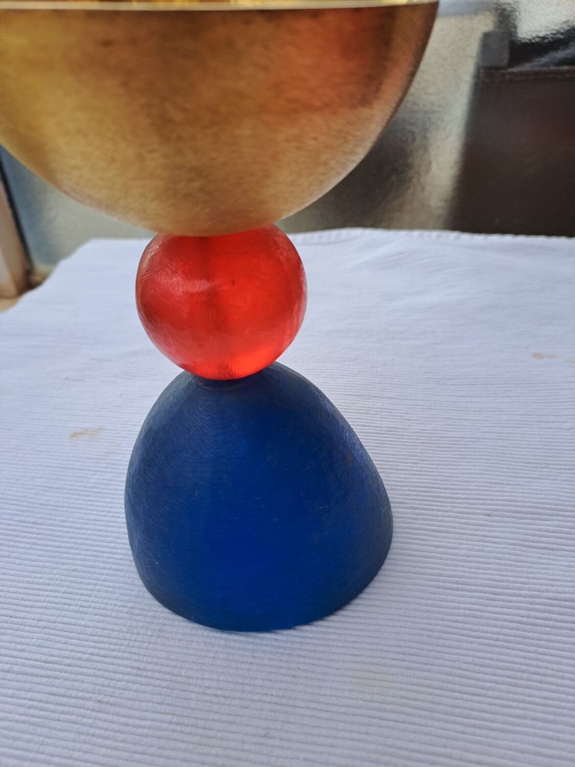 6 resin and gilded metal cups, Migeon and Migeon