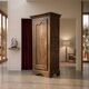 Vintage Louis Philippe style bonnetière wardrobe from the 1800s in cherry wood.