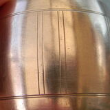 Art deco towel ring in silver metal