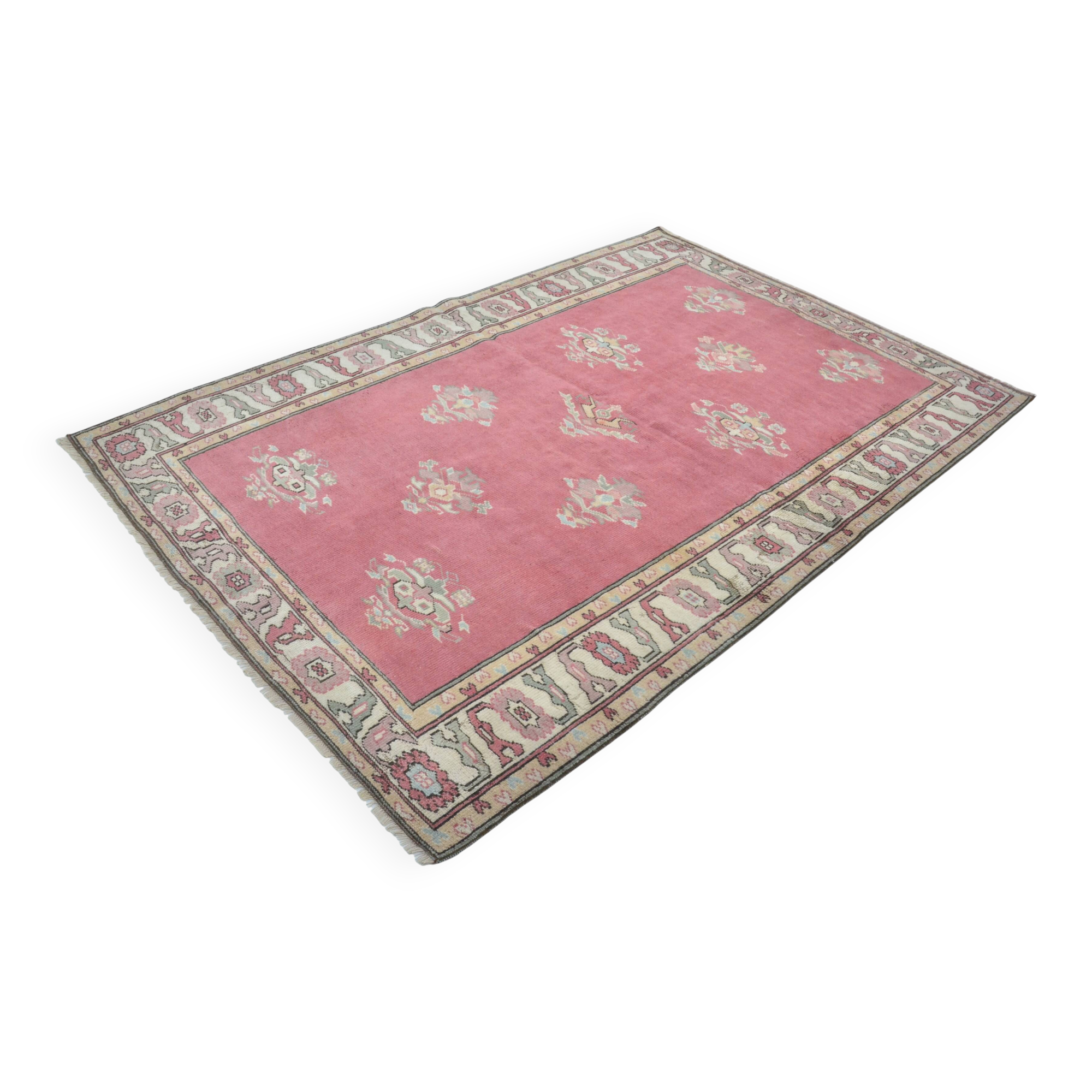 Turkish Oushak handmade rug sku 3548