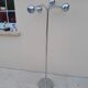 Vintage 80s eye ball space 5-branched chrome floor lamp