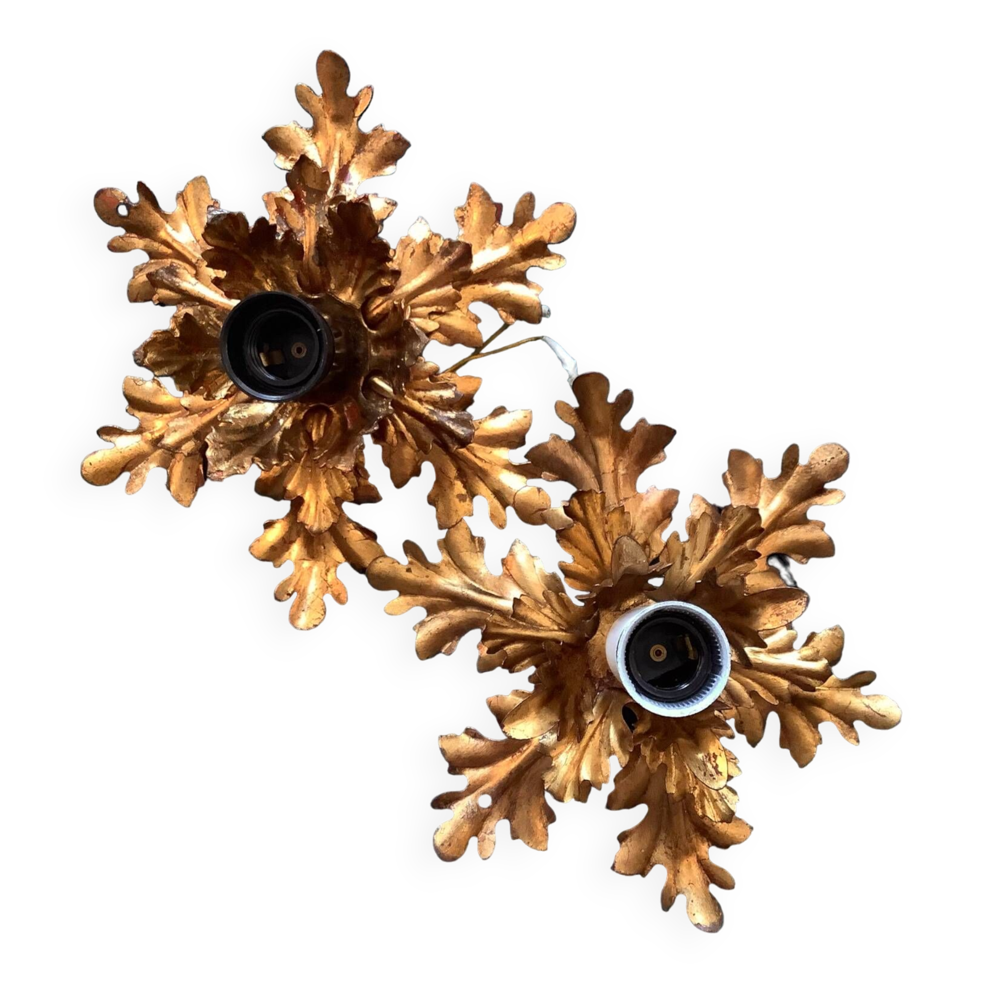 Hollywood Regency style Florentine wall lights