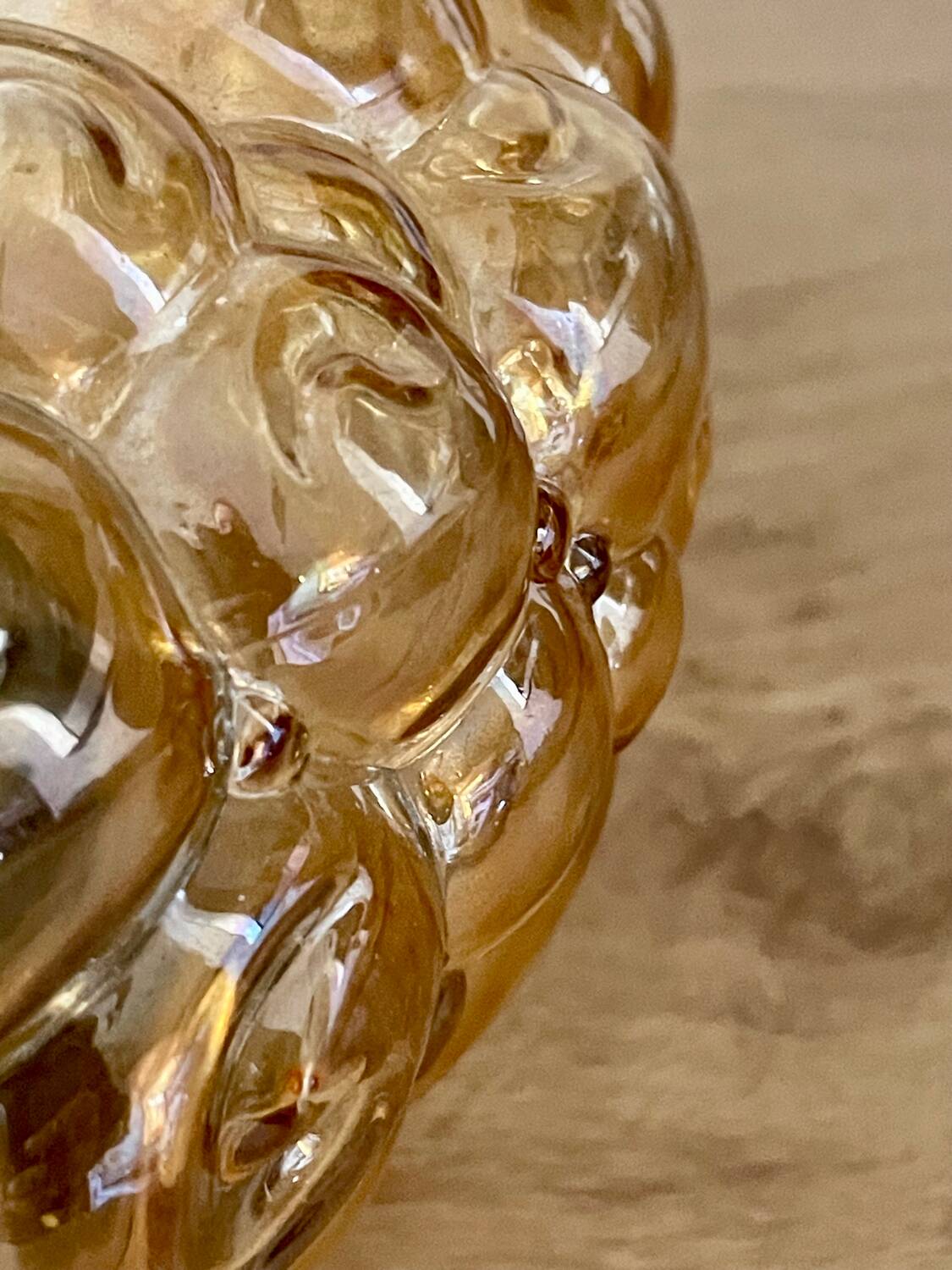 Helena Tynell Vintage Snail Amber Glass Ceiling Light