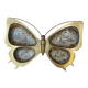 XL butterfly-shaped brass cloisonné trinket tray