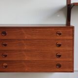 Modular rosewood wall bookcase by Thygesen and Sorensen for Hg Furniture, 1960