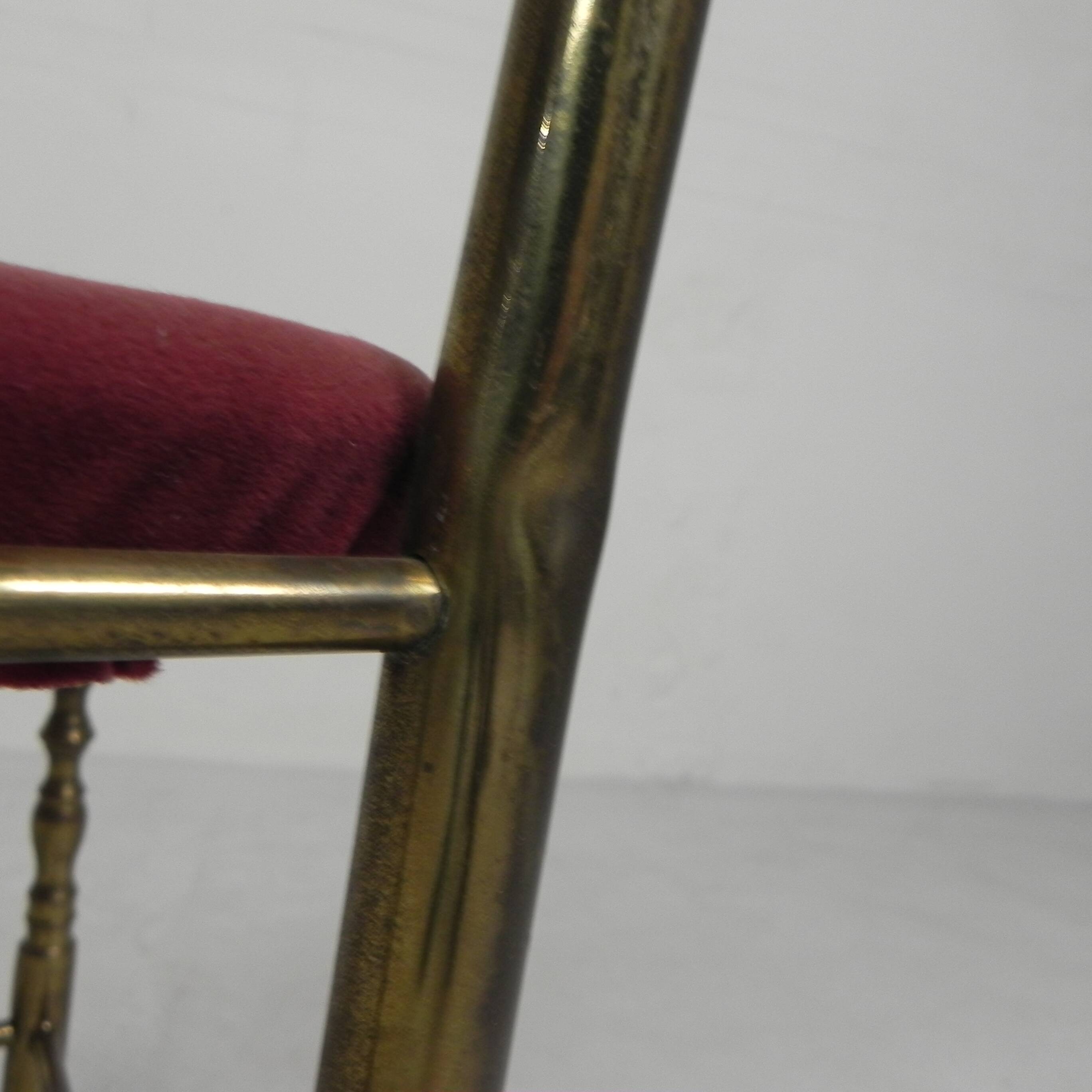 Chaise style Hollywood Regency, Chiavari, années 1960