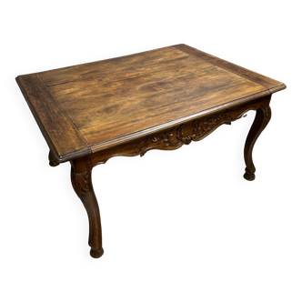 Table Provençale de style Louis XV en noyer massif vers 1860