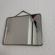 Vintage 1960s barber hairdresser cardboard chain mirror - 29 x 23 cm