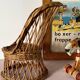 Rattan armchair for doll