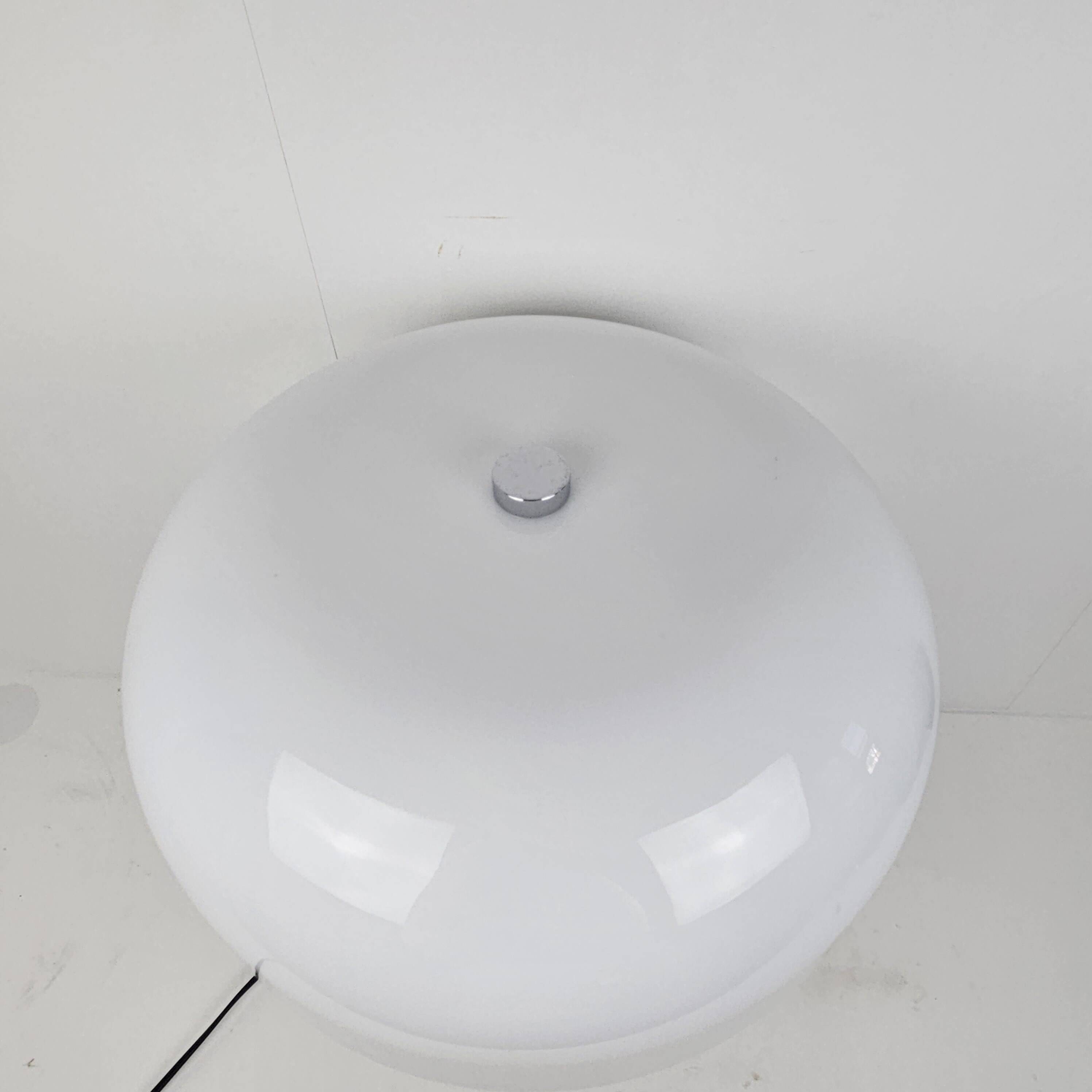 Lampe à poser champignon en métal chromé, Italie 1970