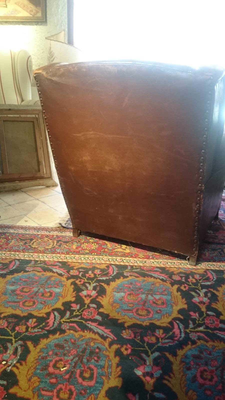 Leather armchair from the 1950s