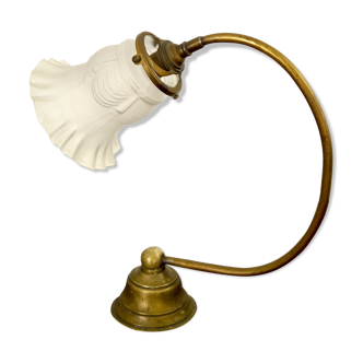 Brass lamp with glass globe