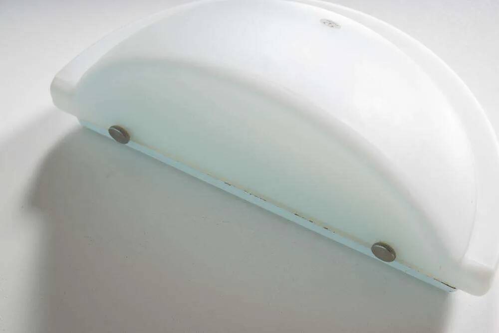 Space Age glass wall lamp by Peil & Putzler, minimalist.